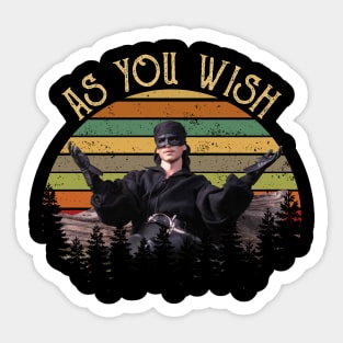 As You Wish , The Princess Bride Retro Sticker